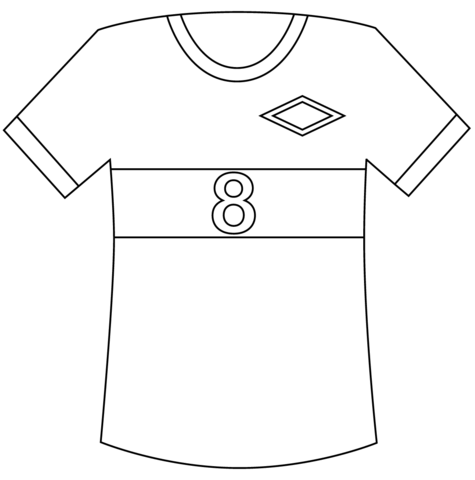 Football Jersey From Soccer Coloring Page